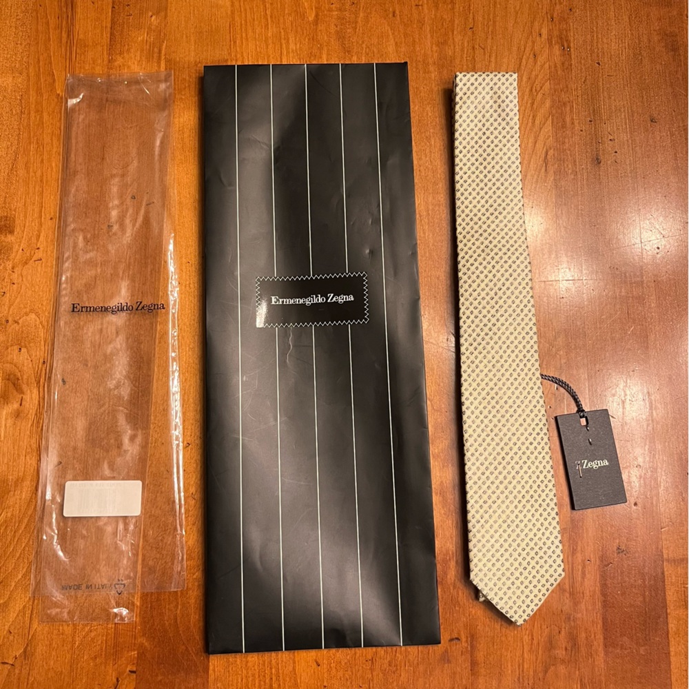 Z Zenga Silk & Cotton Tie - NWT